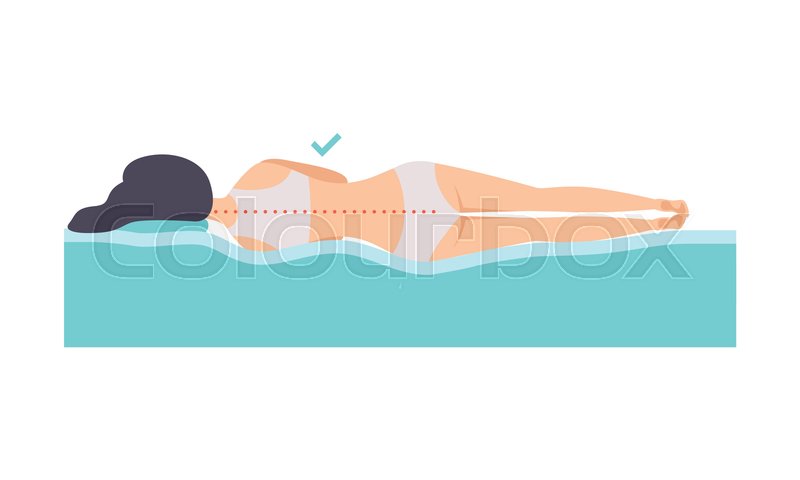 Woman Lying On Her Side Correct Stock Vector Colourbox