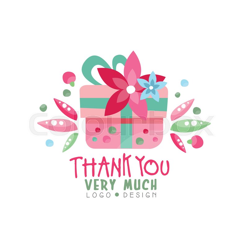 Thank You Very Much Logo Design Stock Vector Colourbox