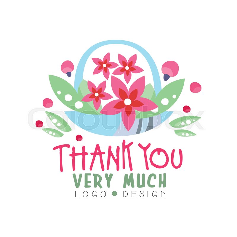 Thank You Very Much Logo Design Stock Vector Colourbox