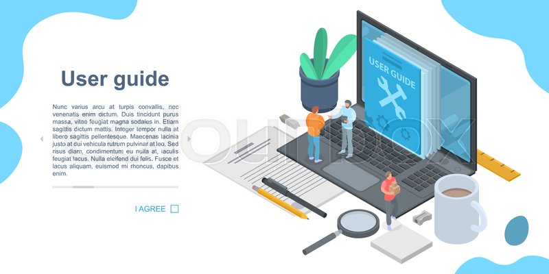 User Guide Concept Banner Isometric Stock Vector Colourbox