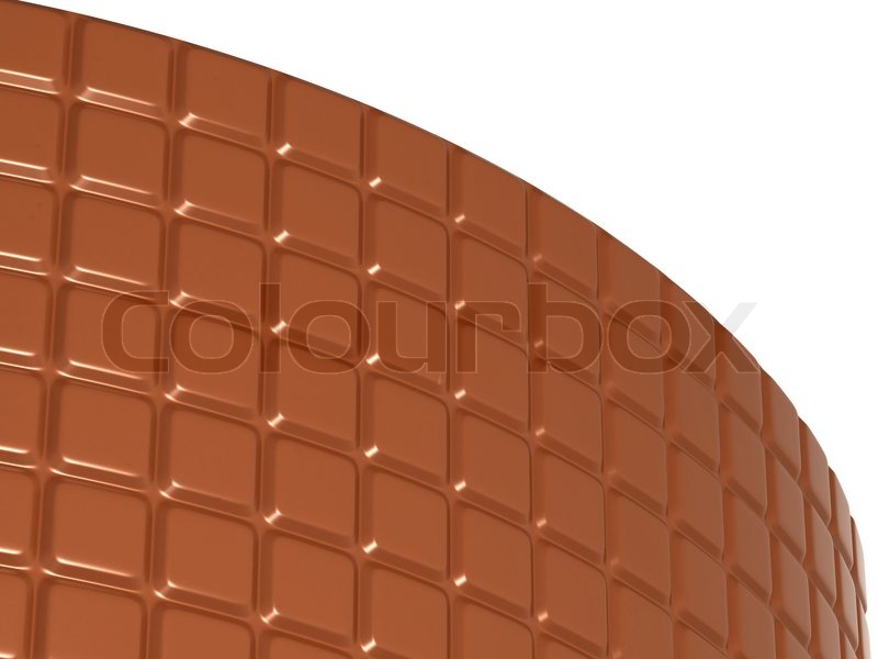 Grosse Gebogene Tafel Schokolade Stock Bild Colourbox
