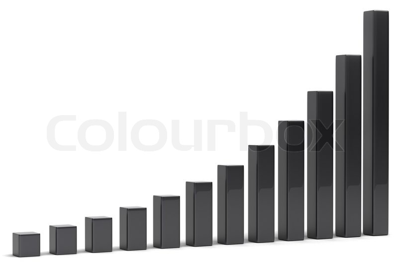 Statistics black diagram or charts on white Stock Photo Colourbox