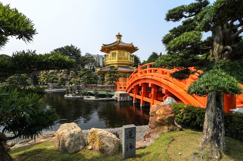 The oriental gold pavilion of absolute perfection in Nan Lian Garden
