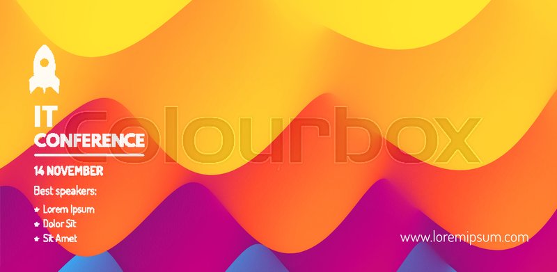 Business Event Invitation Template Stock Vector Colourbox