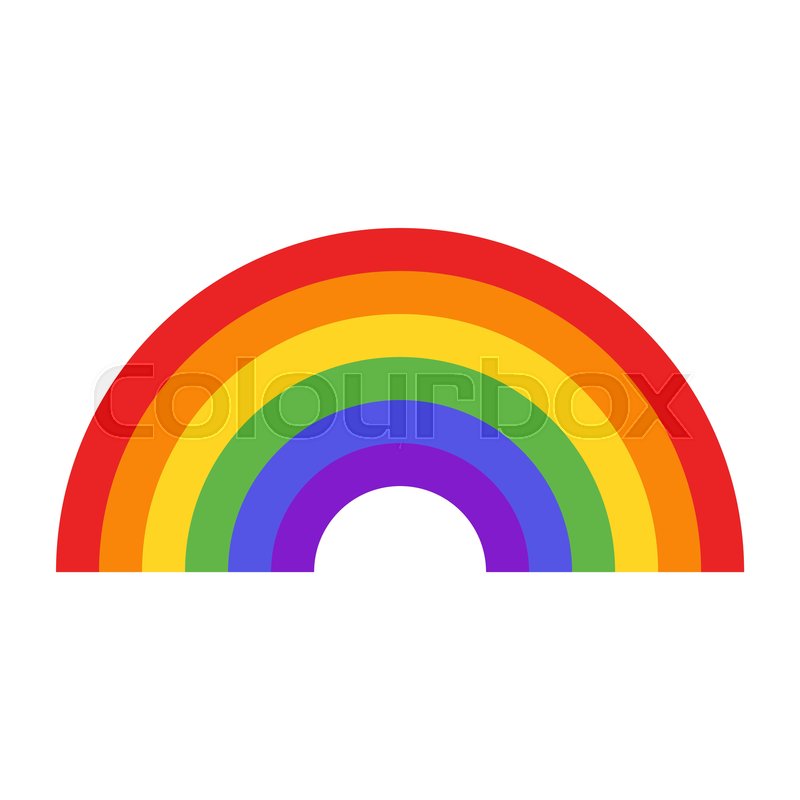 Rainbow icon isolated on white ... | Stock vector | Colourbox