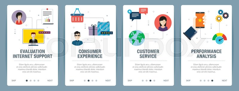 Web Banners Concept In Vector With Stock Vector Colourbox