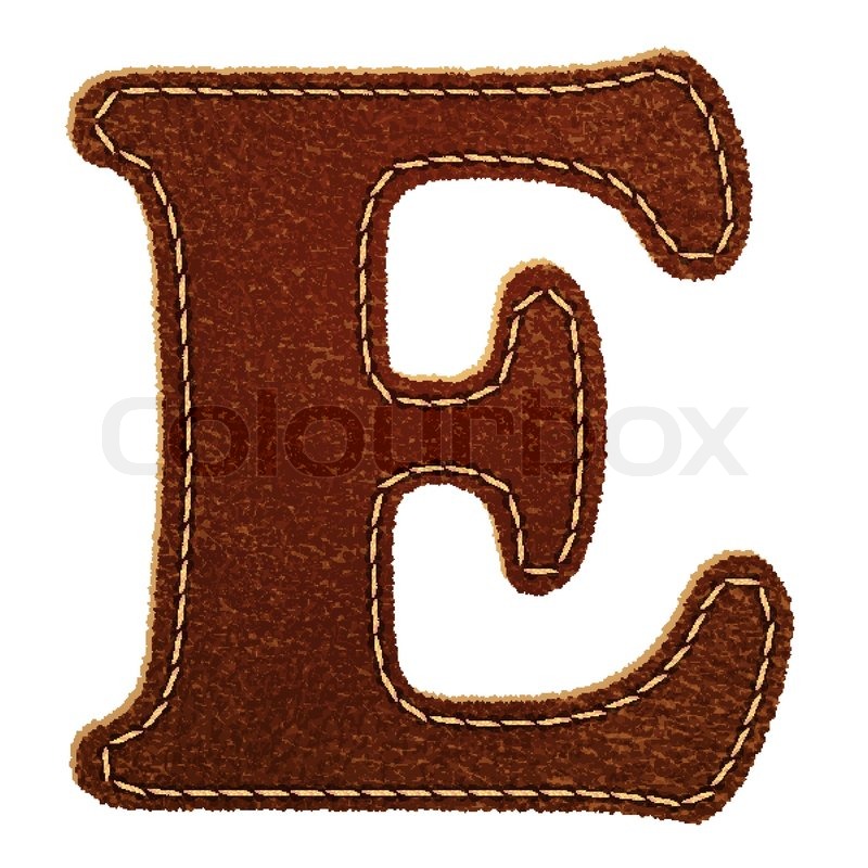 nail e&a polish remover Leather  Leather  alphabet Vector E letter Stock textured