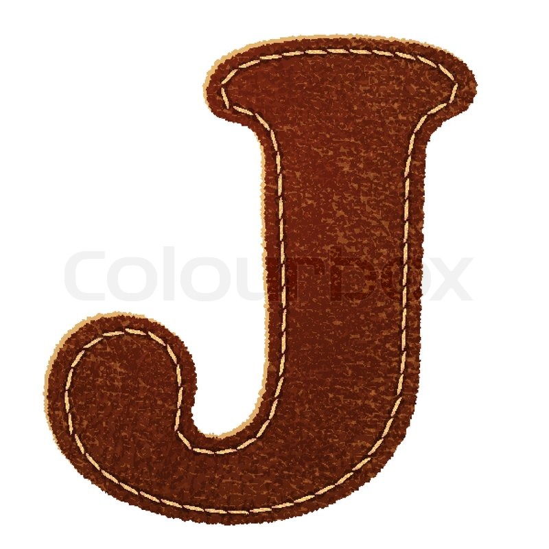 j letter vector Leather Stock  letter textured alphabet Vector Leather  J