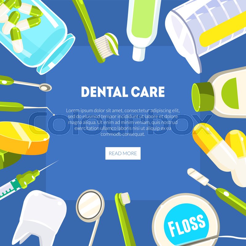 Dental Care Banner Template Dentist Stock Vector Colourbox