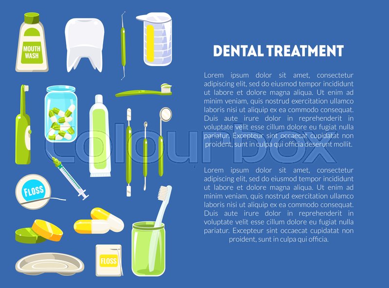 Dental Treatment Banner Template With Stock Vector Colourbox
