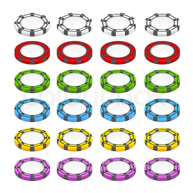 Illustration der Jetons, die isoliert StockVektor Colourbox
