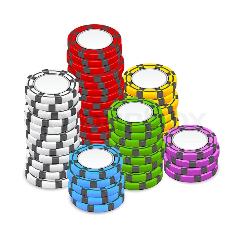 undervandsbåd øge musiker stack of poker chips | Stock vector | Colourbox