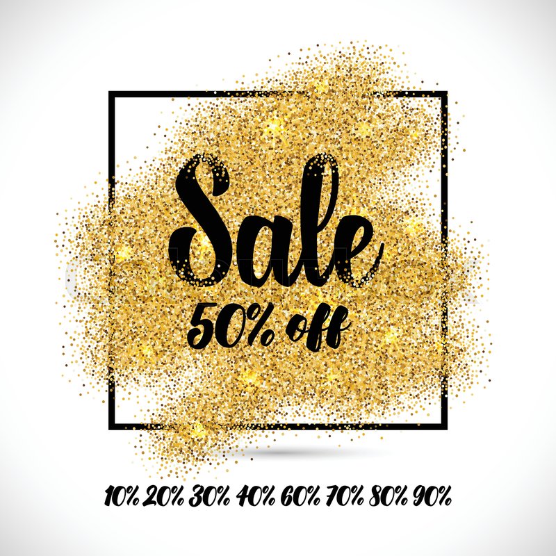Gold Sale Background Shine Backdrop Stock Vector Colourbox