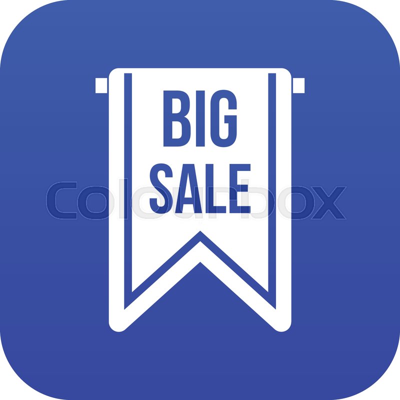 Big Sale Banner Icon Digital Blue For Stock Vector Colourbox
