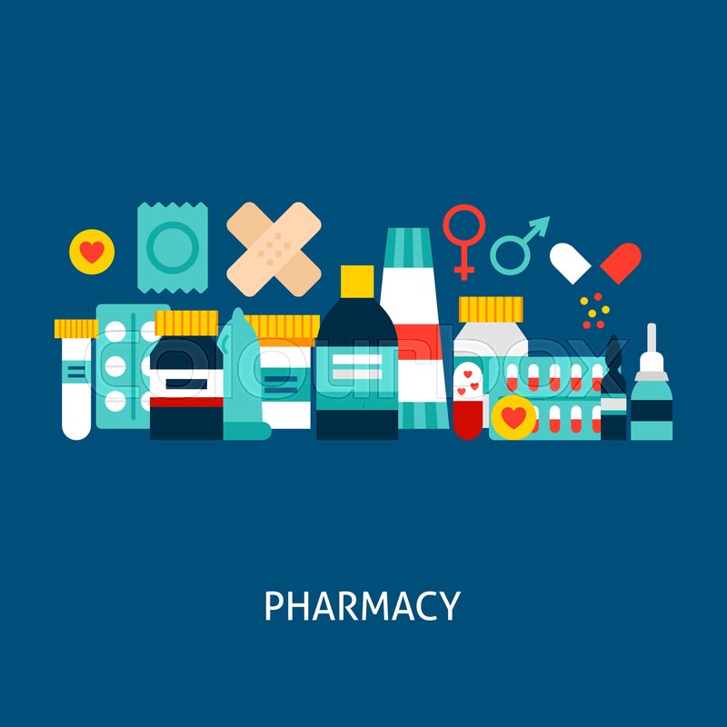 Pharmacy Vector Concept. Poster Design ... | Stock vector | Colourbox