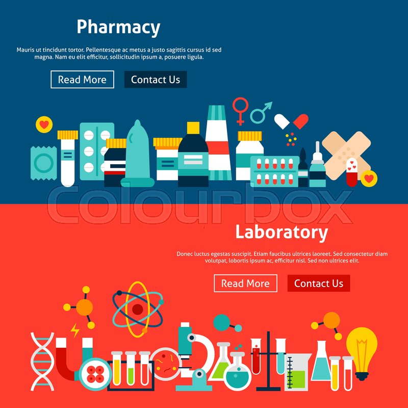 Website Pharmacy Banners. Vector ... | Stock vector | Colourbox