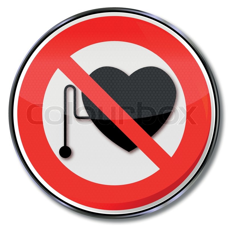 Verbotszeichen Herzschrittmacher | Stock-Vektor | Colourbox