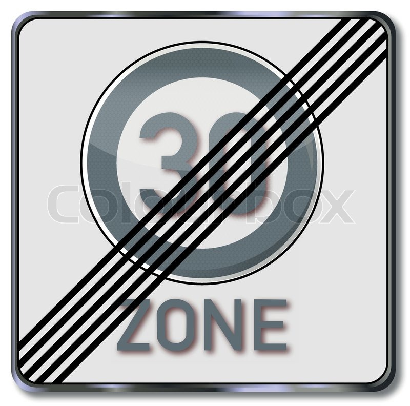 Verkehrsschild Zone 30 | Stock-Vektor | Colourbox