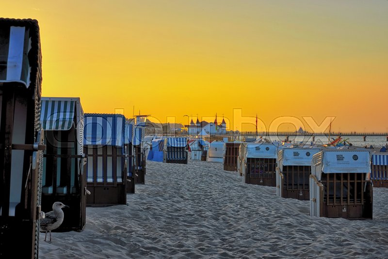 Beach Chairs On The Beach Of Ahlbeck Stock Image Colourbox