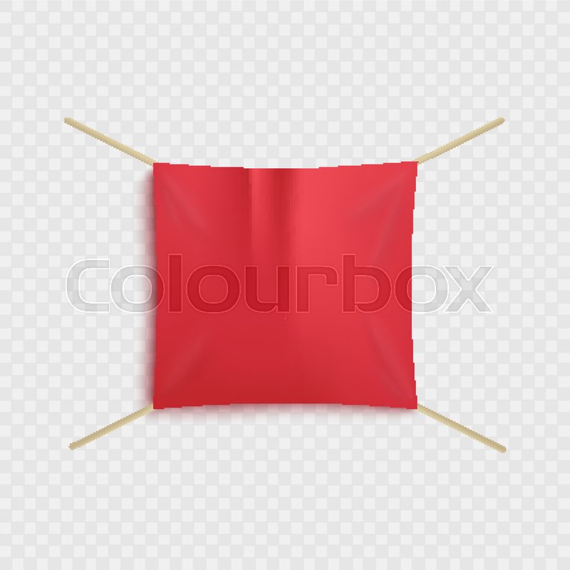 Empty Red Textile Advertising Or Sale Stock Vector Colourbox