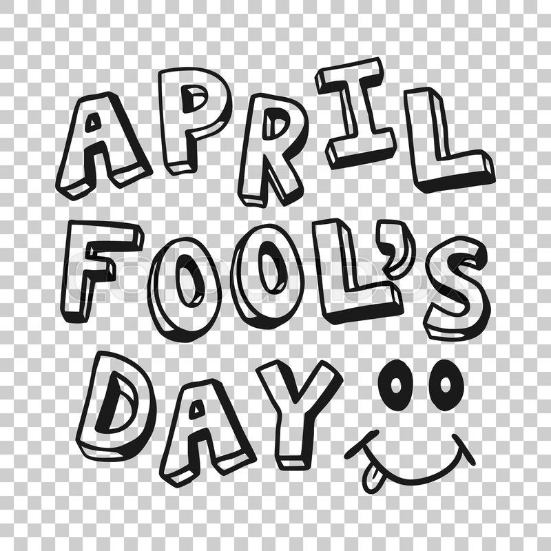 April Fools Day Text Icon In Stock Vector Colourbox