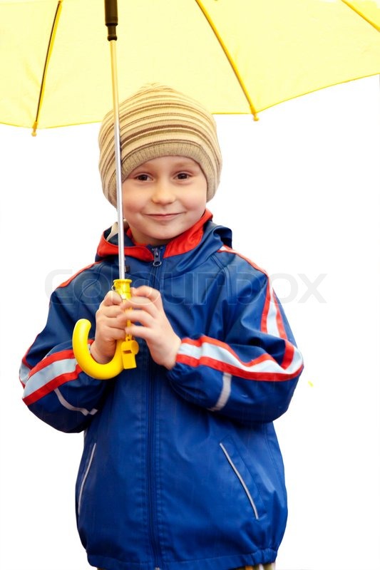 cute boy with yellow