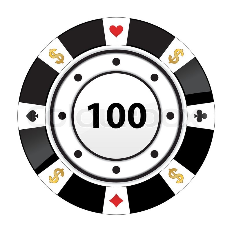 Special black poker chip | Stock Vector | Colourbox