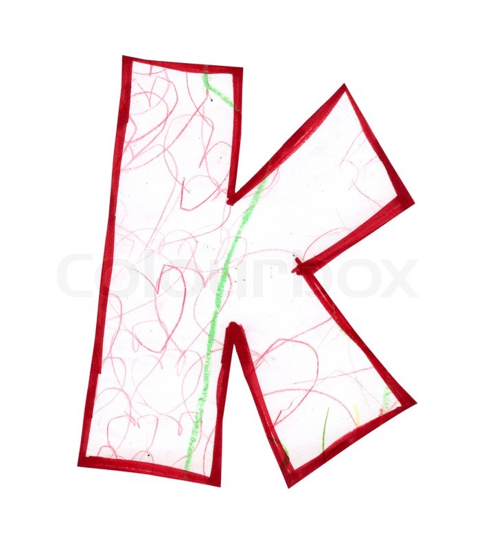Hand gezeichneten K schreiben | Stock Bild | Colourbox