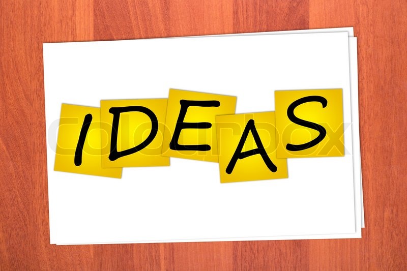 word ideas on stickers stock photo colourbox word ideas
