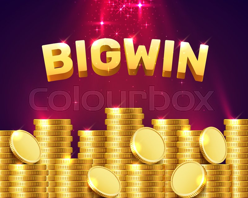 Big Win Casino Signboard Game Banner Stock Vector Colourbox