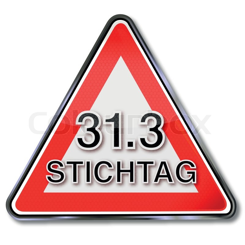 Schild Stichtag 31.3 | Stock-Vektor | Colourbox