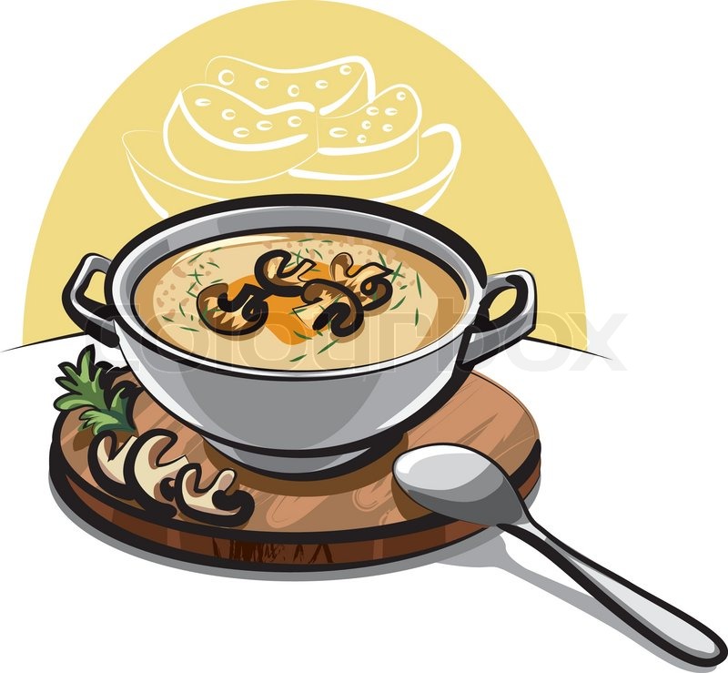 Mushroom soup clipart