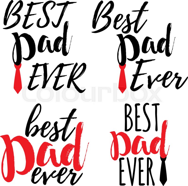 Best Dad Ever Banner Fathers Day Stock Vector Colourbox