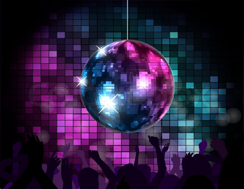 Party Atmosphere with disco globe Stock Vector Colourbox