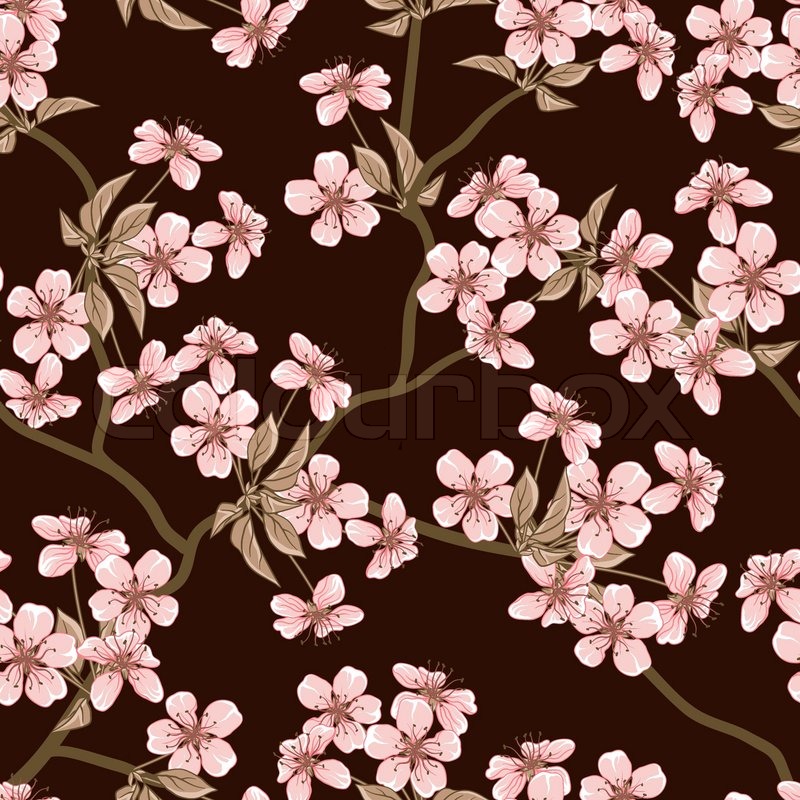 Seamless flowers pattern Stock Vector Colourbox