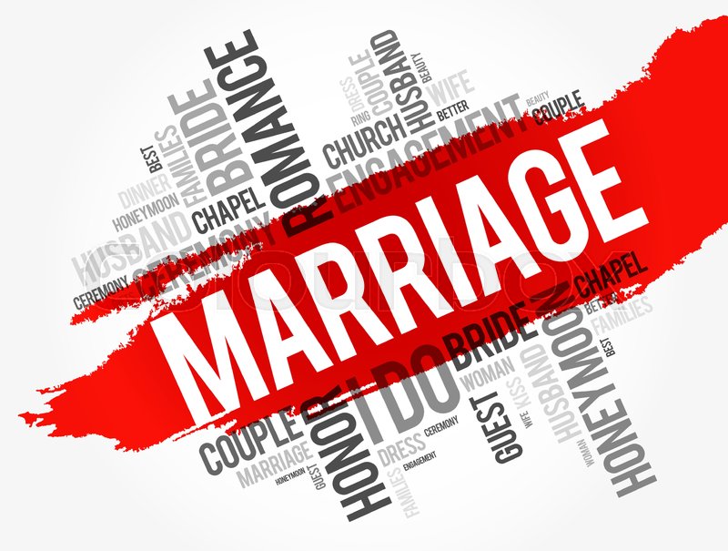 Marriage word cloud collage, concept Stock vector Colourbox