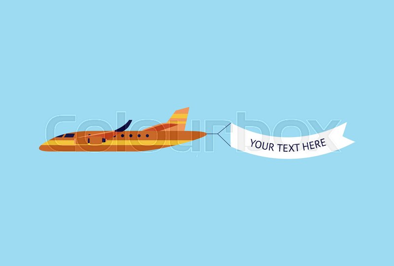 Vintage Plane Or Airplane With The Stock Vector Colourbox