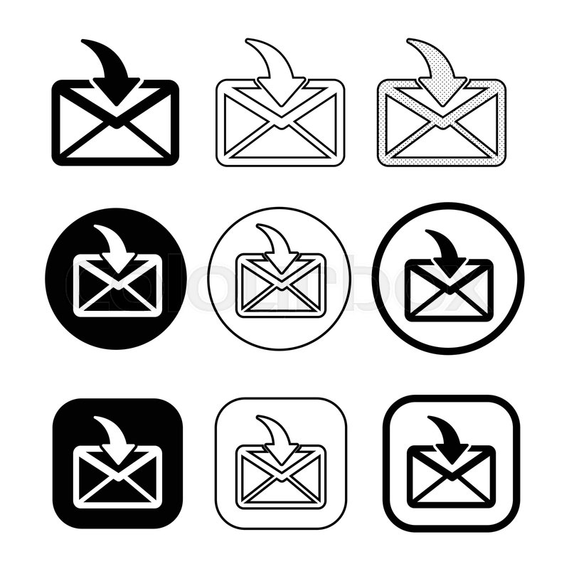 Email Icon Black And White Simple