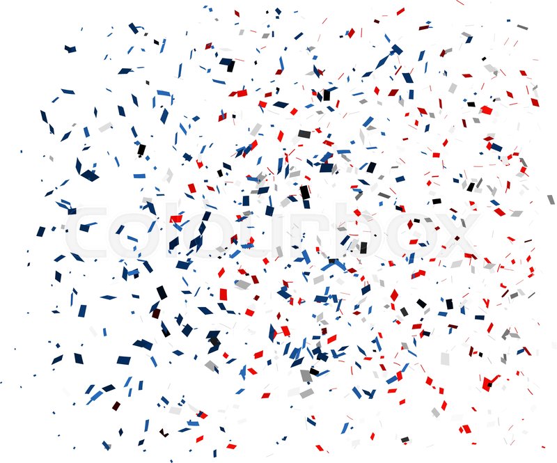 Confetti in red, blue and white colors | Stock vector | Colourbox