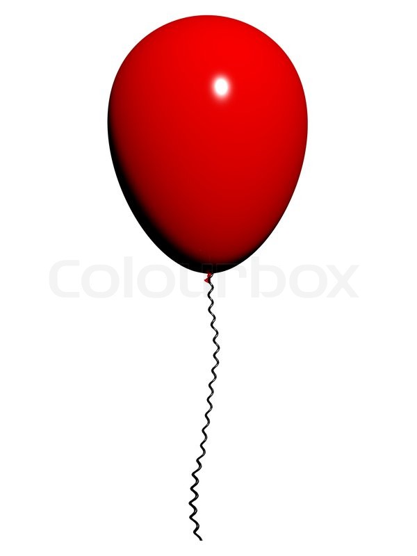 Red Balloon On White Background With | Stock image | Colourbox