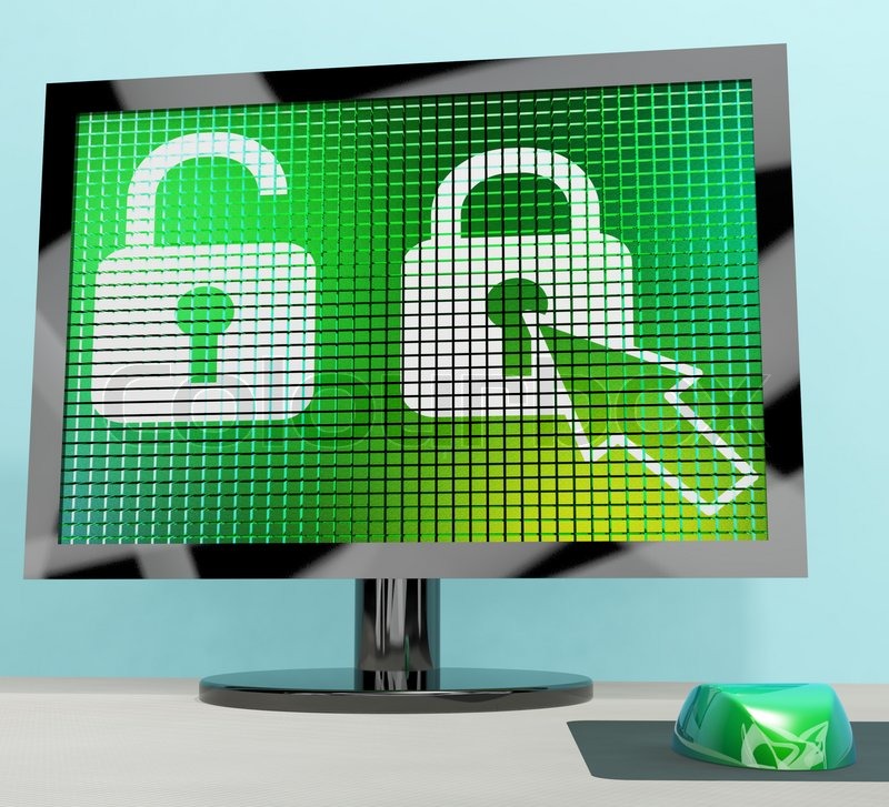 Padlock Icon On A Computer Screen Shows ... | Stock image | Colourbox
