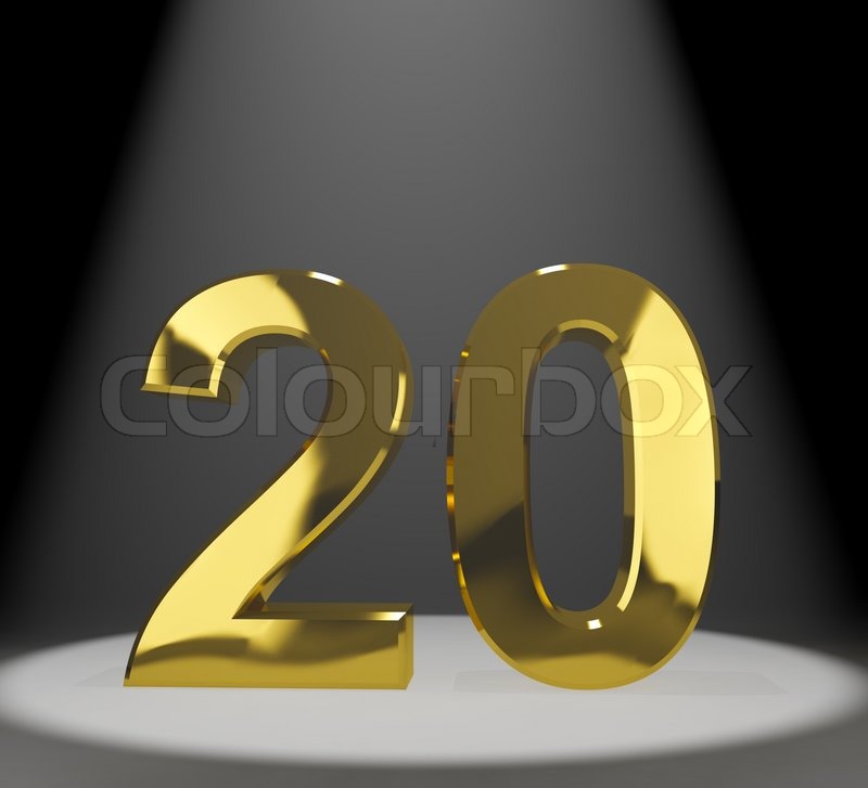 Gold 20th Or Twenty 3d Number ... | Stock image | Colourbox