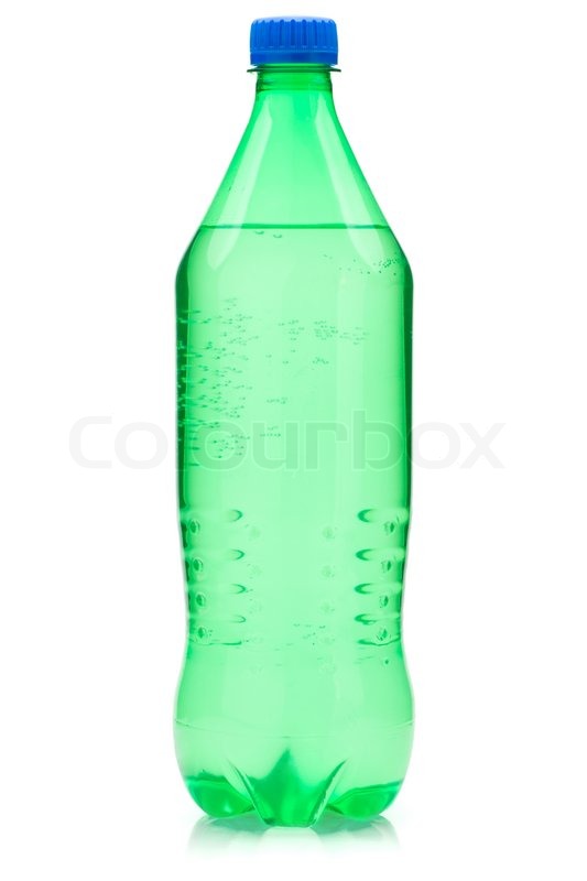 lime soda bottle stock