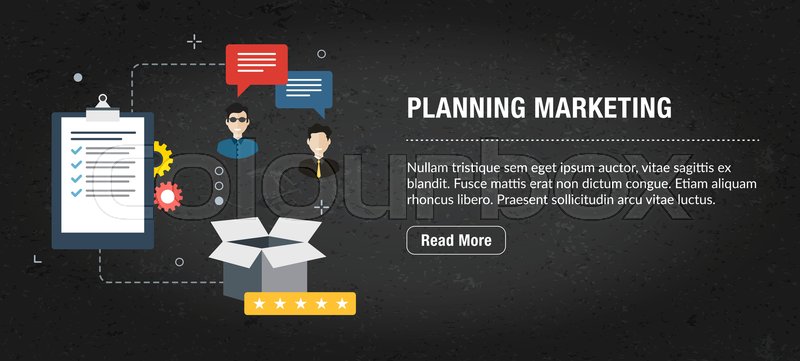 Planning Marketing Concept Banner Stock Vector Colourbox