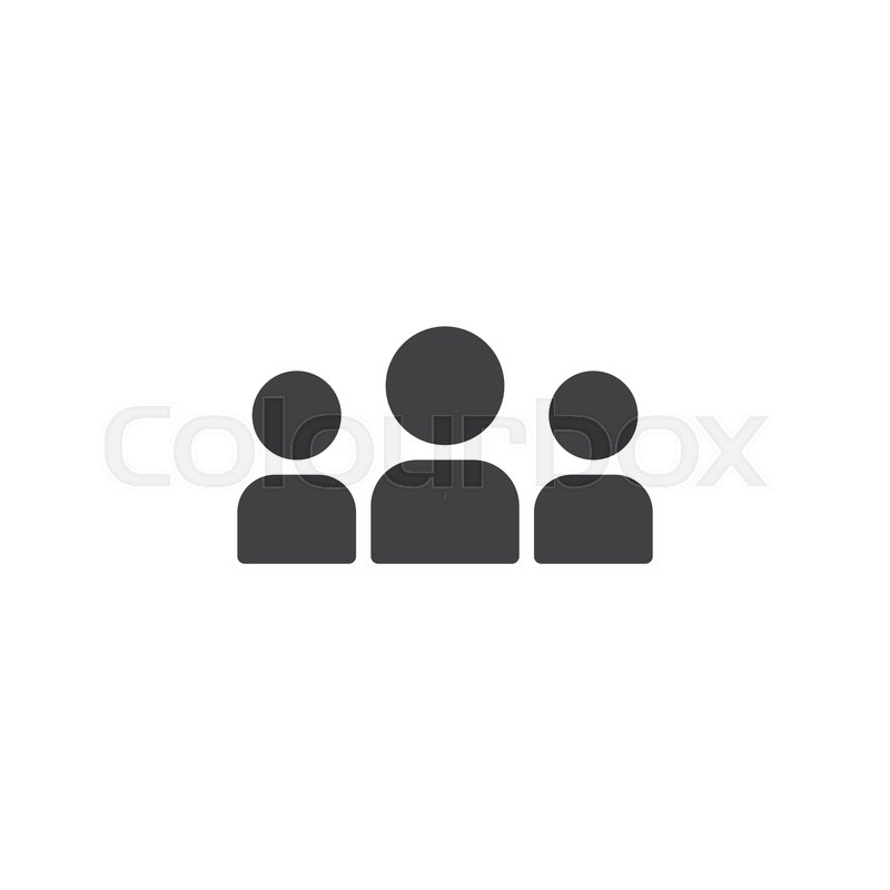 Three people group vector icon. | Stock vector | Colourbox