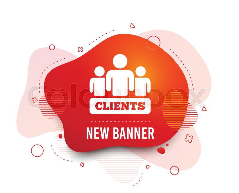 Fluid Badge Clients Sign Icon Group Stock Vector Colourbox