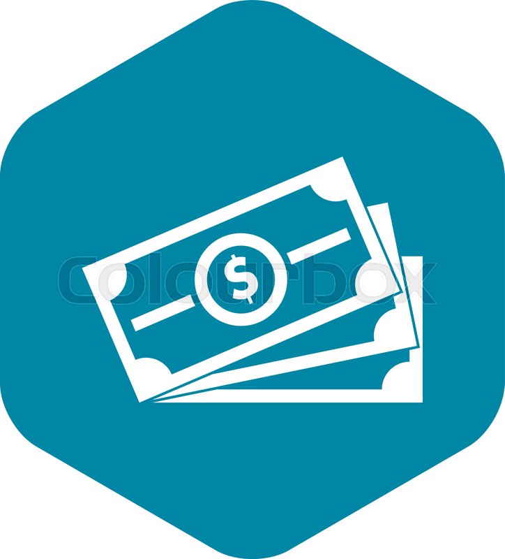 Stack of dollar bills icon. Simple | Stock vector | Colourbox