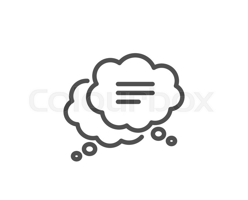 Text Message Line Icon Chat Comment Stock Vector Colourbox