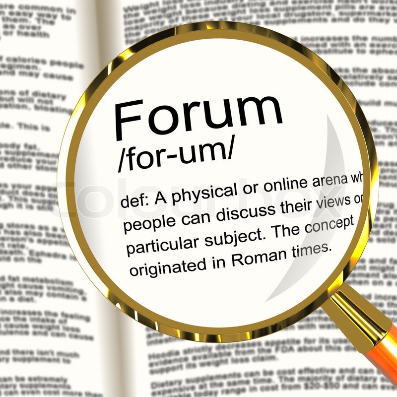 Forum Definition Magnifier Showing A ... | Stock image | Colourbox