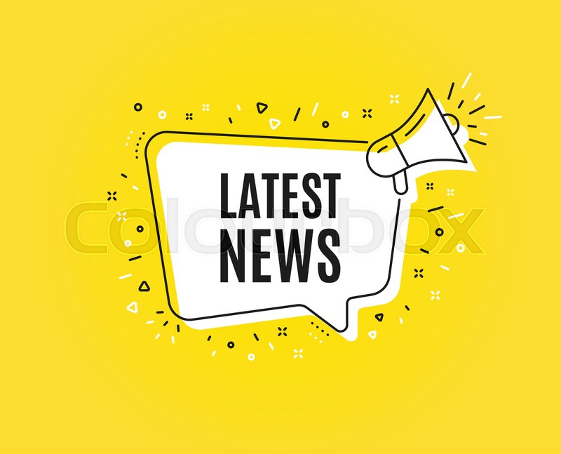 Latest News Symbol Megaphone Banner Stock Vector Colourbox